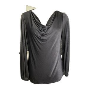 W By Worth Draped Neck Stretch Jersey Top S